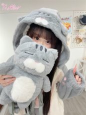 画像32: 【送料無料】C8848オリジナルネコちゃんもこもこアウター《予約受付》 (32)