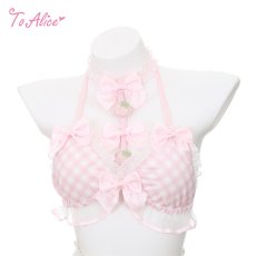 画像3: 【送料無料】C8858 ストロベリー×ギンガムチェックビキニ《予約受付》 (3)