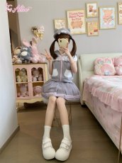 画像15: 【送料無料】C8868グレーネコちゃん半袖パーカー《予約限定》 (15)