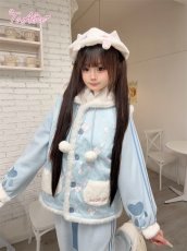 画像5: 【送料無料】C8879もこもこにゃんこポンポン付きベスト予約受付》 (5)