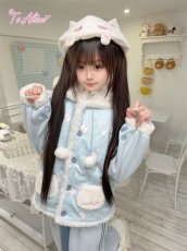 画像6: 【送料無料】C8879もこもこにゃんこポンポン付きベスト予約受付》 (6)