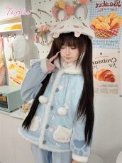 画像7: 【送料無料】C8879もこもこにゃんこポンポン付きベスト予約受付》 (7)