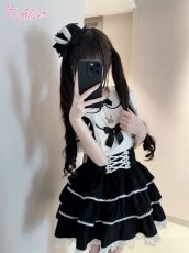 画像16: 【ToAlice】C8890うさちゃんくり抜きトップス (16)