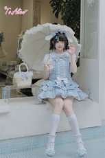 画像31: 【送料無料】C8897 サマーデイジーティアードサロペットスカート《予約受付》 (31)