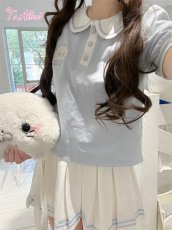画像6: 【送料無料】C8899 あざらし刺繍入りプリーツスカパン《予約受付》 (6)