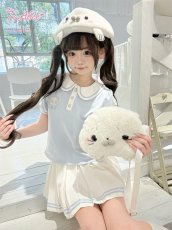 画像7: 【送料無料】C8899 あざらし刺繍入りプリーツスカパン《予約受付》 (7)