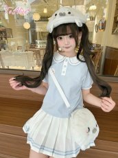 画像12: 【送料無料】C8899 あざらし刺繍入りプリーツスカパン《予約受付》 (12)