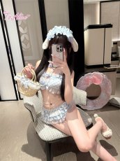 画像32: 【送料無料】C8914 デイジー×ギンガムチェックビキニ《予約受付》 (32)