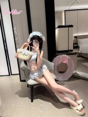 画像33: 【送料無料】C8914 デイジー×ギンガムチェックビキニ《予約受付》 (33)