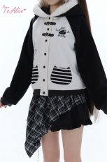 画像7: 【送料無料】C8916バンテージネコちゃんバイカラーボアパーカー《予約限定》 (7)