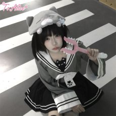 画像15: 【送料無料】C8925ねこちゃんセーラーワンピース《予約受付》 (15)