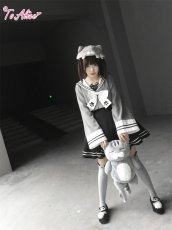 画像5: 【送料無料】C8925ねこちゃんセーラーワンピース《予約受付》 (5)
