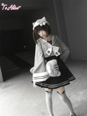 画像8: 【送料無料】C8925ねこちゃんセーラーワンピース《予約受付》 (8)