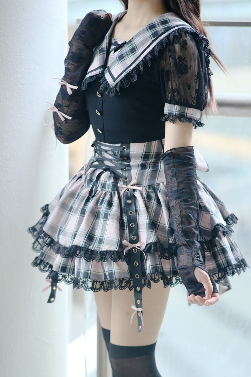 画像4: 【Puppet Bombs】QS67 ３連リボンアームカバー【30％OFF】 (4)