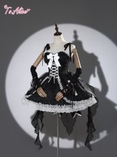 画像3: 【BlackShamrock】F103クロスレースアップジャンパースカート (3)