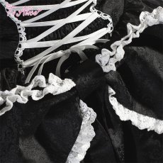 画像6: 【BlackShamrock】F103クロスレースアップジャンパースカート (6)