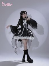 画像7: 【BlackShamrock】F103クロスレースアップジャンパースカート (7)