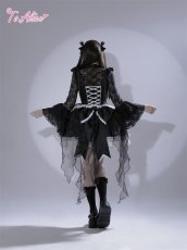 画像12: 【BlackShamrock】F103クロスレースアップジャンパースカート (12)