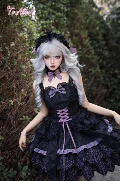 BlackShamrock】FS43 Dark Princess レースアップフリルヘッドドレス