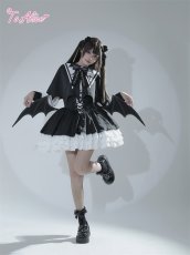 画像5: 【ToAlice】F136バットガールリボン付きケープ (5)