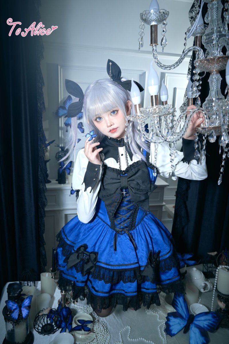 画像9: 【BlackShamrock】F145コウモリ襟2Wayスリーブブラウス (9)