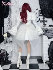 画像13: 【ToAlice】F152ホワイトジャカードドレス (13)