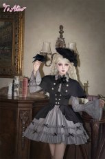 画像6: 【Black Shamrock】F158 ダークアカデミアレイヤード風ジャンパースカート (6)