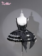 画像1: 【ToAlice】F167 Gothic Devilコルセット風ティアードスカート (1)