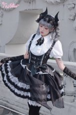 画像15: 【ToAlice】F167 Gothic Devilコルセット風ティアードスカート (15)