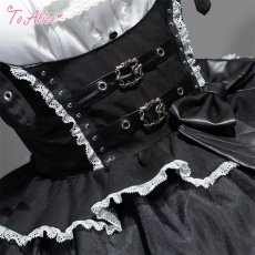 画像2: 【ToAlice】F167 Gothic Devilコルセット風ティアードスカート (2)
