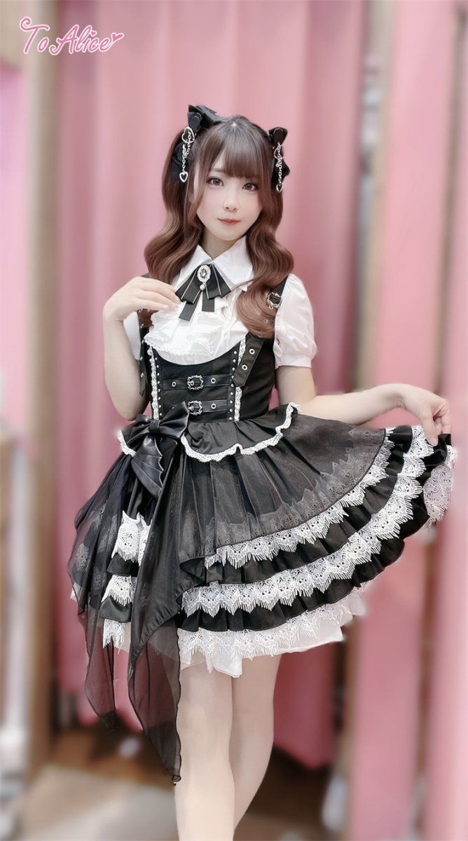 画像19: 【BlackShamrock】F167 Gothic Devilコルセット風ティアードスカート (19)