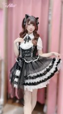 画像19: 【ToAlice】F167 Gothic Devilコルセット風ティアードスカート (19)