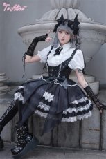 画像14: 【ToAlice】F167 Gothic Devilコルセット風ティアードスカート (14)