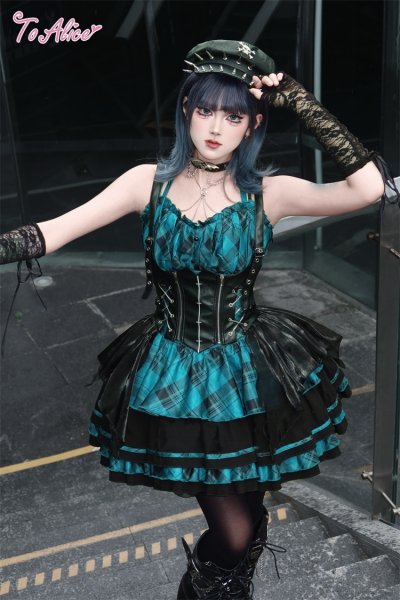 Last one】【BlackShamrock】パンクロックティアードジャンパー