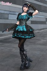 画像26: 【BlackShamrock】パンクロックティアードジャンパースカート (26)