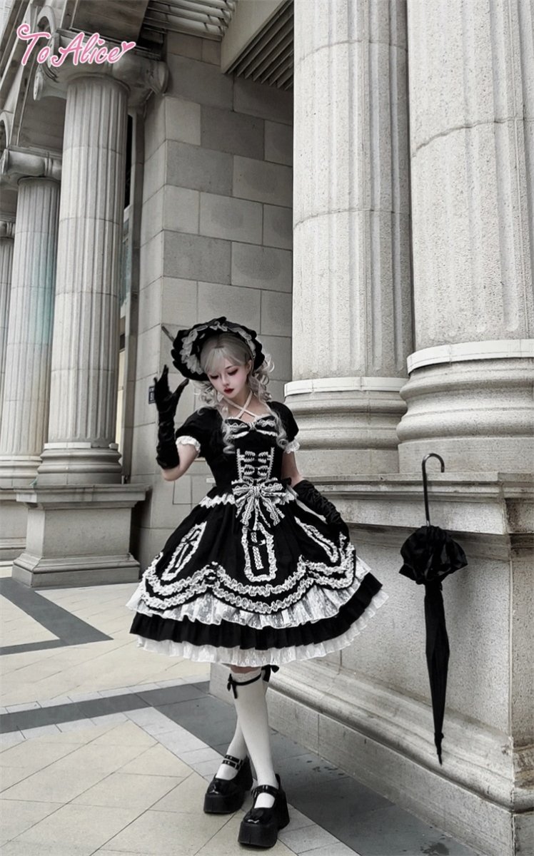 画像9: 【BlackShamrock】FS77フリルハーフボンネット (9)