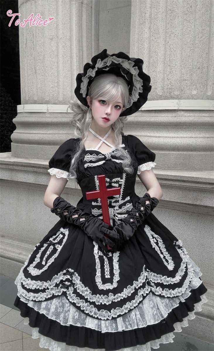 画像8: 【BlackShamrock】FS77フリルハーフボンネット (8)