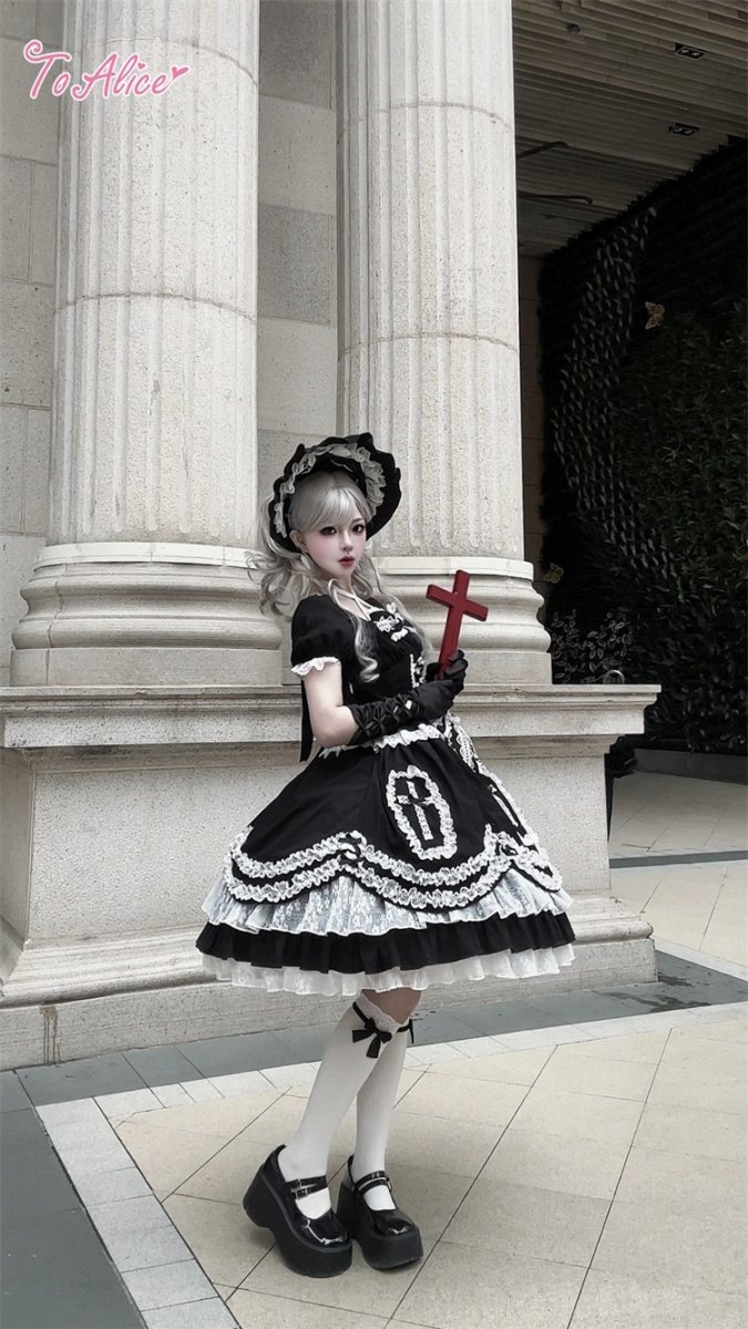 画像11: 【BlackShamrock】FS77フリルハーフボンネット (11)