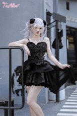 画像15: 【ToAlice】F185ジャカードレースアップドレス (15)