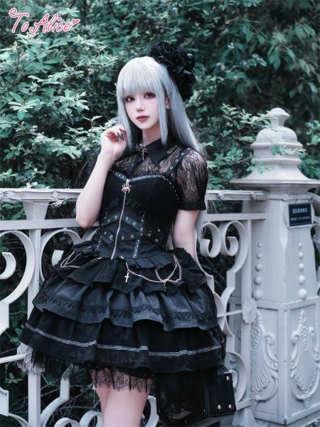 ボーダーズアットバルコニー フリル ジャンパースカート 黒 ボーダーズアットバルコニー フリル ジャンパースカート 黒 BORDERS at