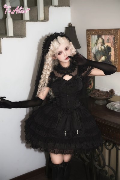 Last one】【BlackShamrock】FS87 GothicCoffinベール付きヘッドドレス