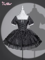 画像2: 【送料無料】F199チョーカー風ネックコルセットワンピース《予約受付》 (2)