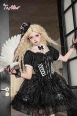 画像5: 【送料無料】F199チョーカー風ネックコルセットワンピース《予約受付》 (5)