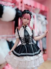 画像14: 【BlackShamrock】F206バットガールコルセット風スカート (14)