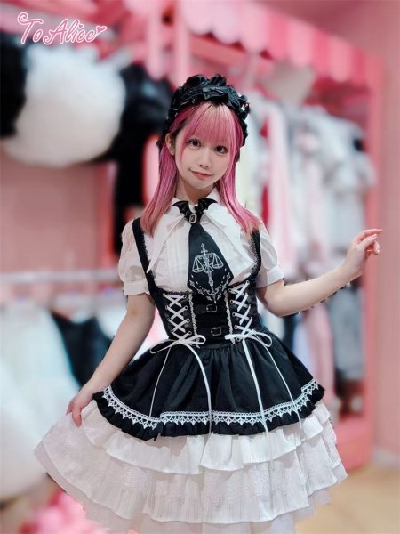 BlackShamrock】F206バットガールコルセット風スカート - To Alice