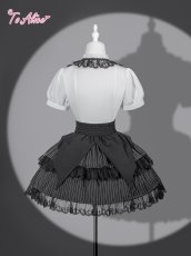 画像3: 【BlackShamrock】F209コルセット風ストライプスカート (3)