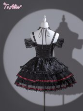 画像2: 【Black Shamrock】F210レースアップコルセット風ドレス (2)