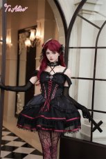 画像4: 【Black Shamrock】F210レースアップコルセット風ドレス (4)