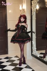 画像8: 【Black Shamrock】F210レースアップコルセット風ドレス (8)