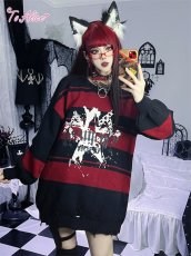 画像2: 【Black Shamrock】F212 ロックスターニットワンピース (2)